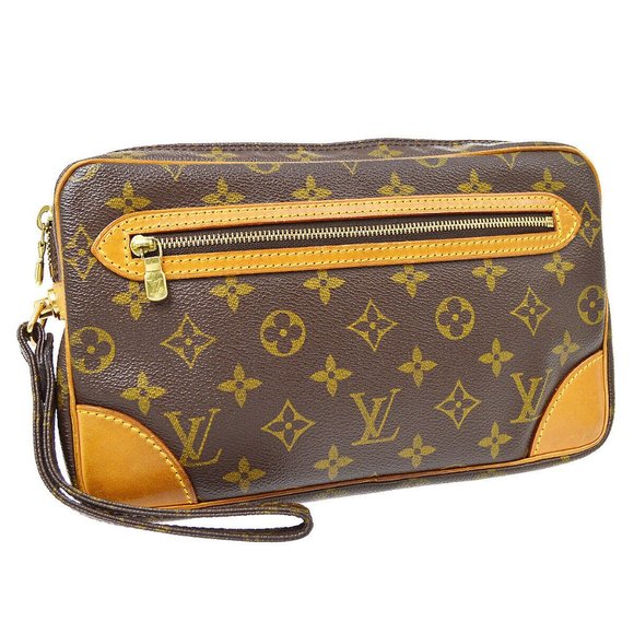 LOUIS VUITTON MARLY DRAGONNE GM CLUCTH BAG PURSE M